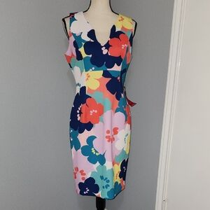 Trina Turk Multicolor Floral Midi Dress